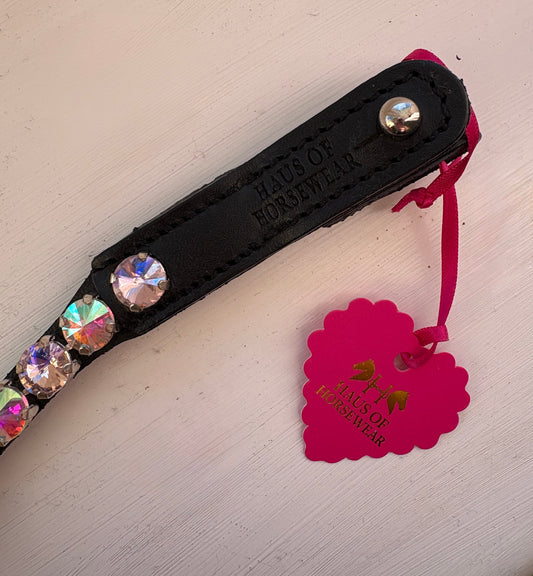 Tulip Petite rose and Crystal AB horse browband