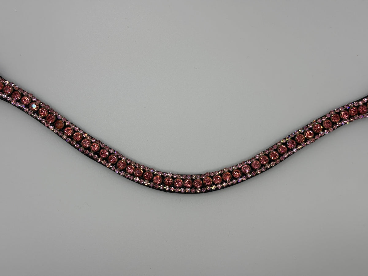 Haus of Horsewear Posey Petite crystal browband on leather