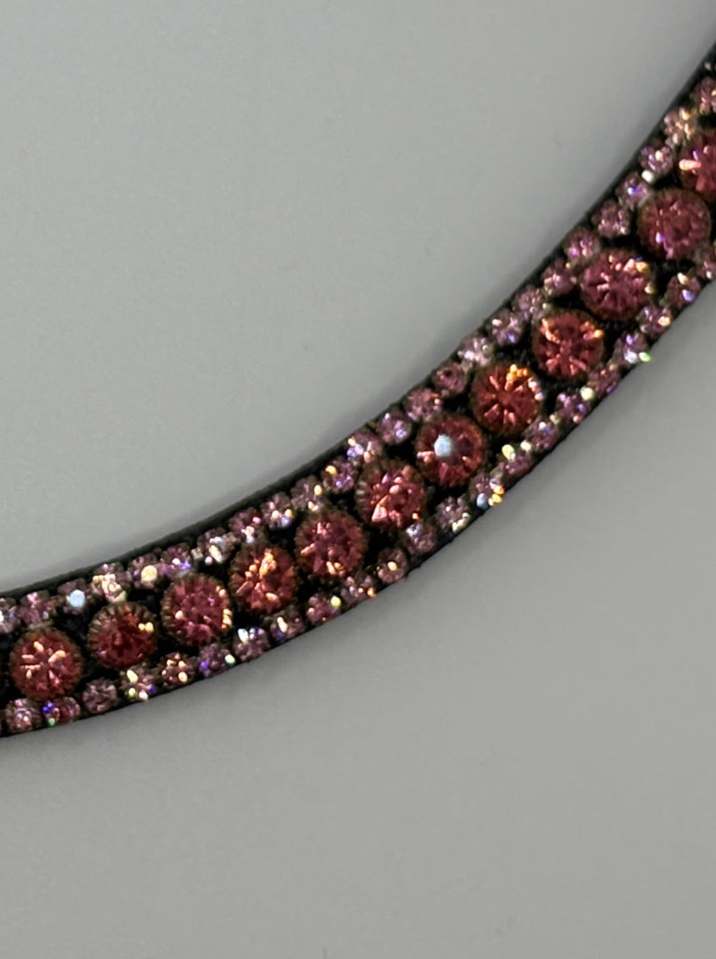 Posey Petite pink crystal horse browband