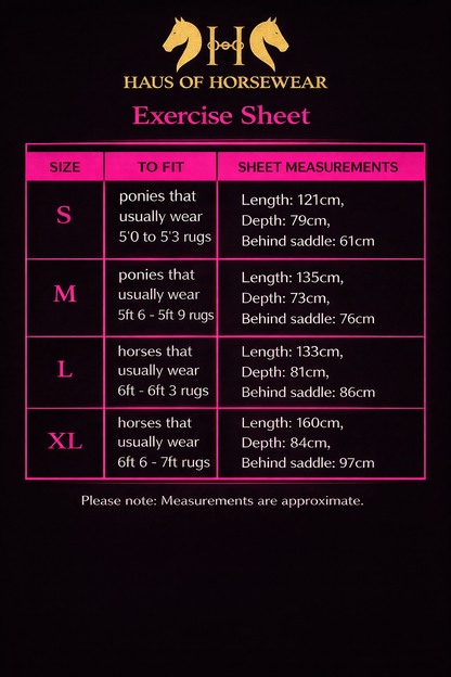 Haus of Horsewear Luxury Velvet Heart Quilted Exercise Sheet