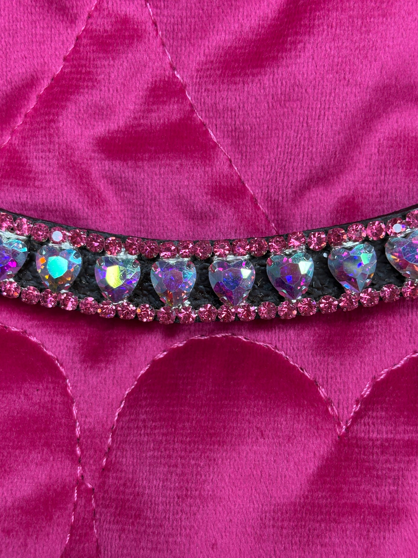 Haus of Horsewear Crystal Heart 'Queenie' Browband - Petite Collection
