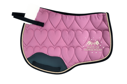 Haus of Horsewear Velvet Heart Quilted Saddle Pad  - Jump