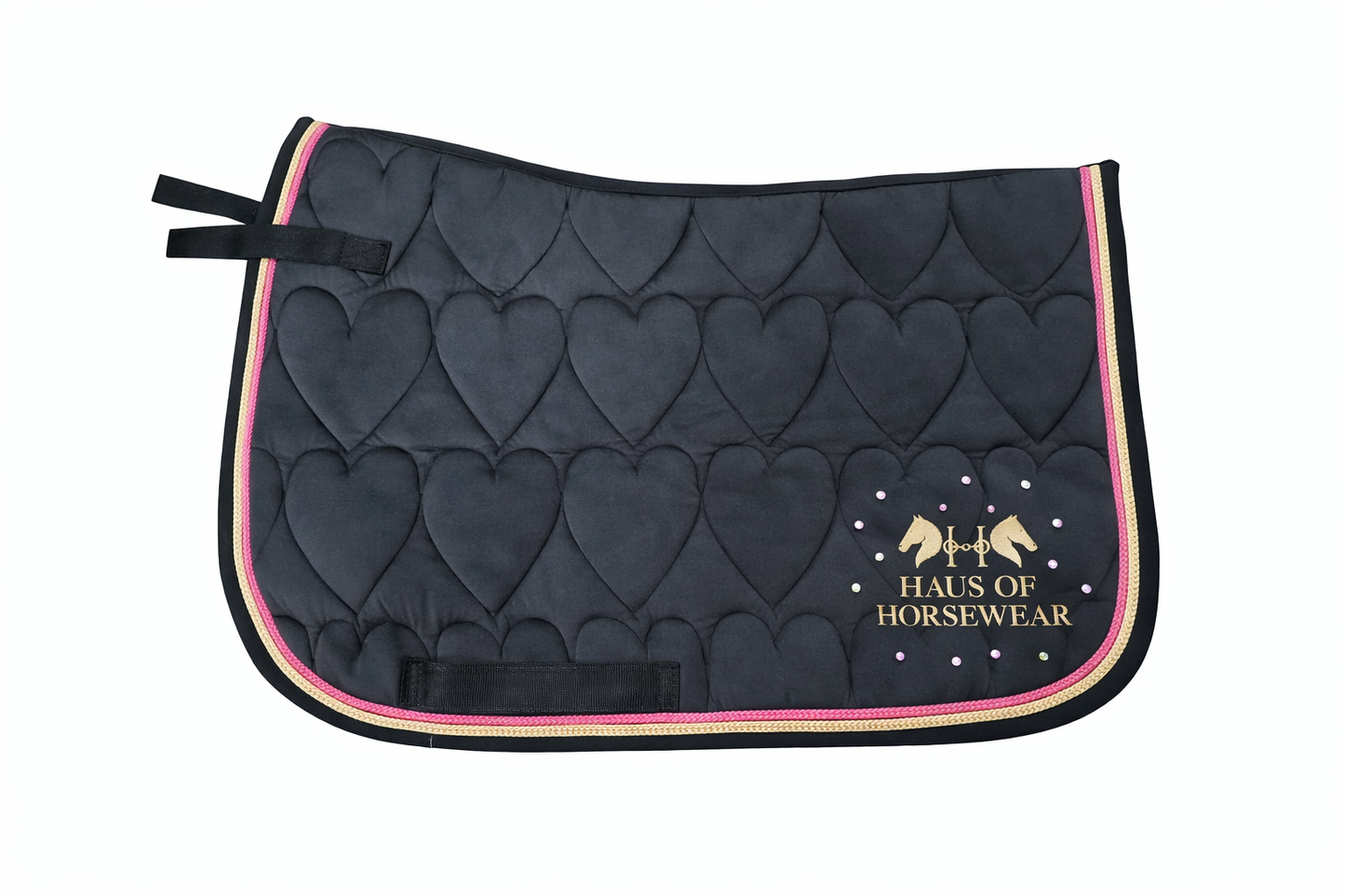 Haus of Horsewear Velvet Heart Quilted Saddle Pad  - Dressage/Square - PRE ORDER delivery mid March