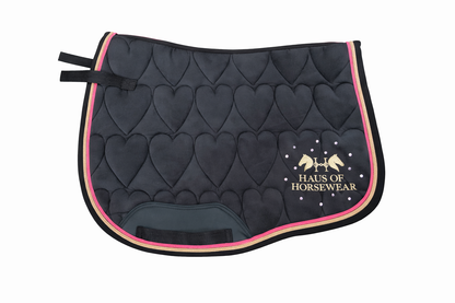 Haus of Horsewear Velvet Heart Quilted Saddle Pad  - Jump