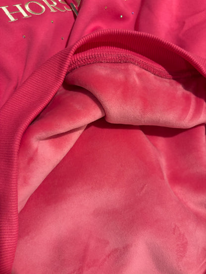 Haus of Horsewear Faux Fur Lined Logo Hoody