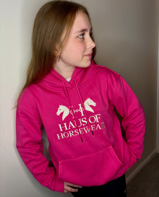 Haus of Horsewear Faux Fur Lined Logo Hoody