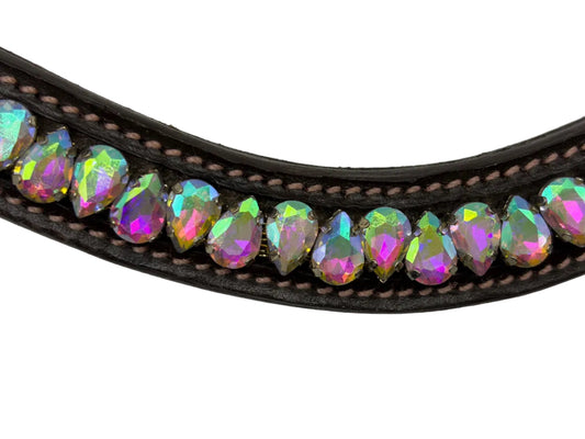 'Bonnie" White Pear Crystal Browband IMPERFECT