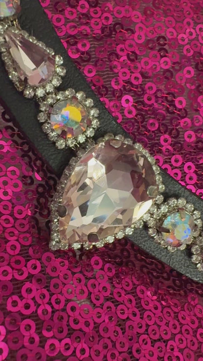 Haus of Horsewear Pink Pear Crystal ‘Alaska’ Browband - Petite Collection